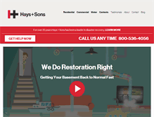 Tablet Screenshot of haysandsons.com
